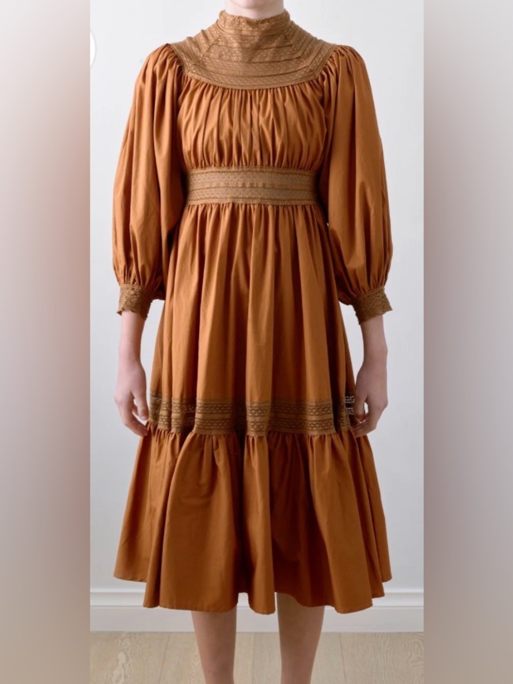 Petite Amalie Lace High
Neck Dress